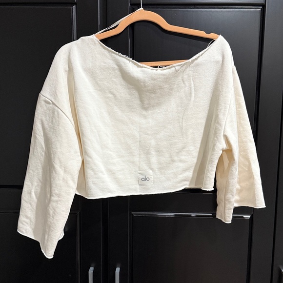Alo yoga barre cropped off shoulder sweater - Picture 4 of 8